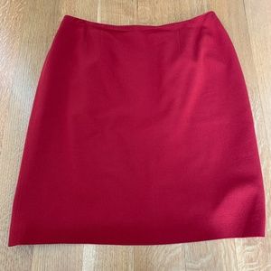 VINTAGE Valerie Stevens Red 100% Wool Skirt Sz 14P